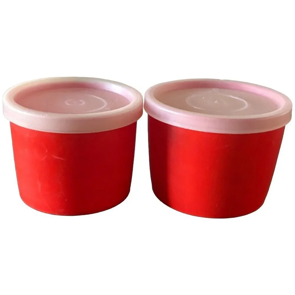 Vintage Tupperware Kids Cup Lot Kit Kups Bell Tumblers Snack Cups w Lids
